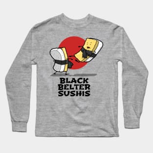 Cute Funny Original Kawaii Japanese Sushi Karate Fighting Cartoon Gift For Sushi Lovers Long Sleeve T-Shirt
